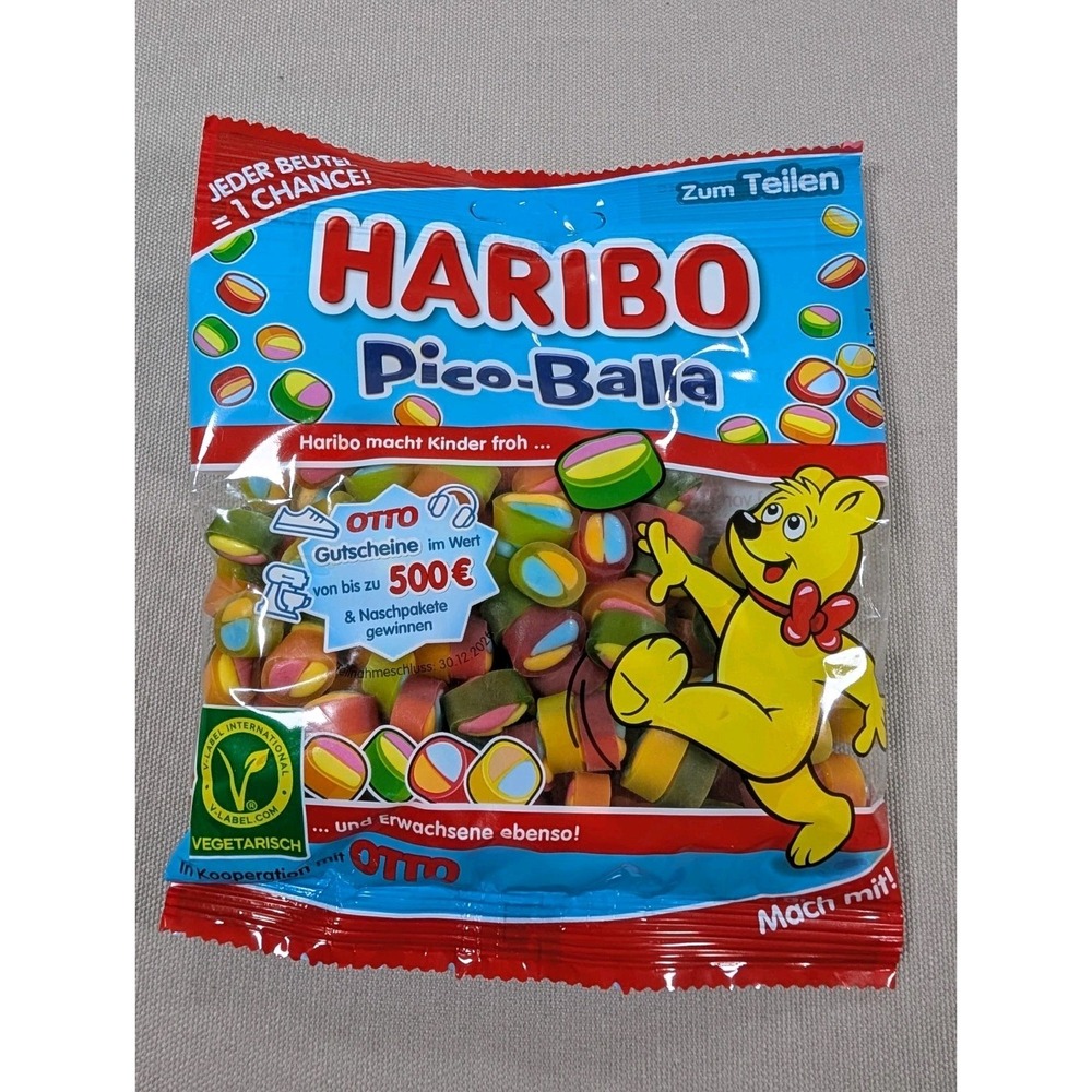 Haribo Pico-Balla German Fruit Gummy Ball Candy 160g Imported Sealed